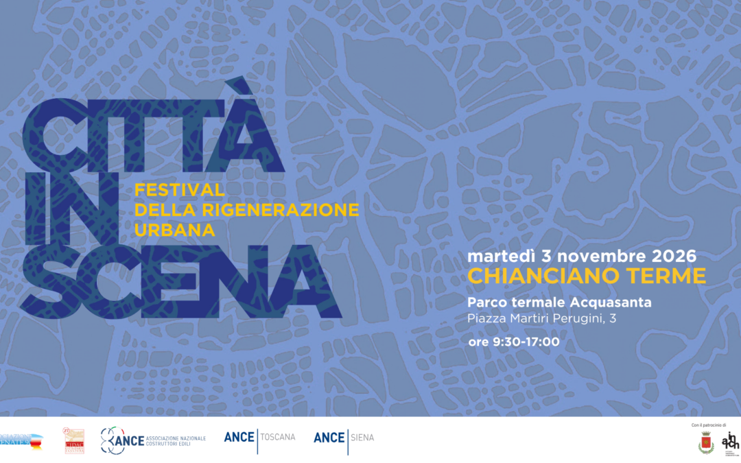 &ldquo;Citt&agrave; in Scena &ndash; Festival diffuso della Rigenerazione Urbana&rdquo;  3 novembre 2026